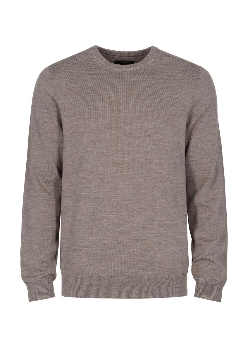 Pánsky béžový vlnený sveter SWEMT-0139-81(Z23)-03