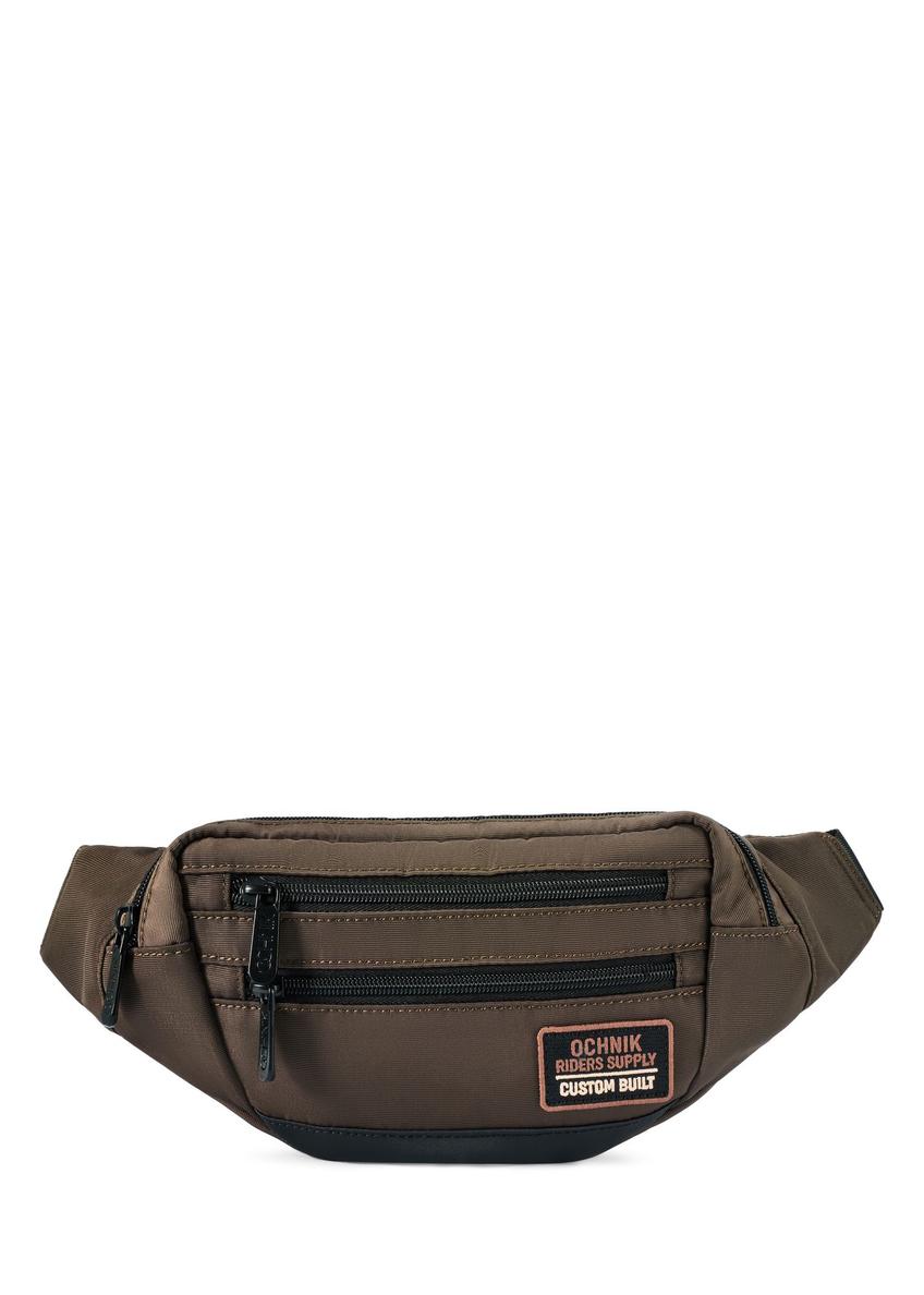 Pánska khaki ľadvinka TORMN-0418-8D(W26) - pohľad spredu na produkt, na bielom pozadí.