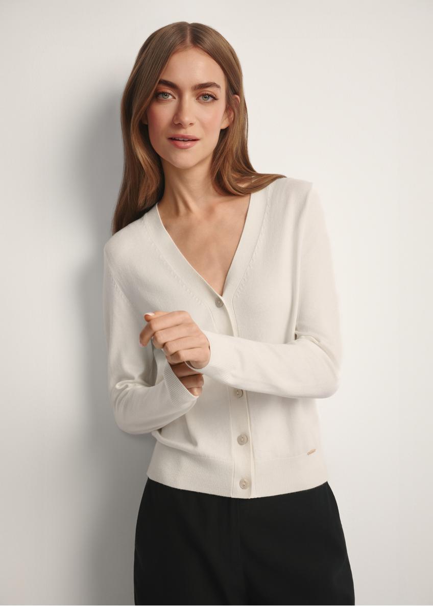 Dámsky krémový sveter KARDT-0061-0P(W26)