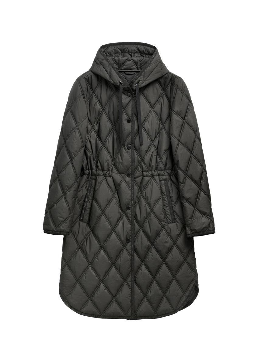 Čierna prešívaná dámska bunda KURDT-0579-99(Z26)