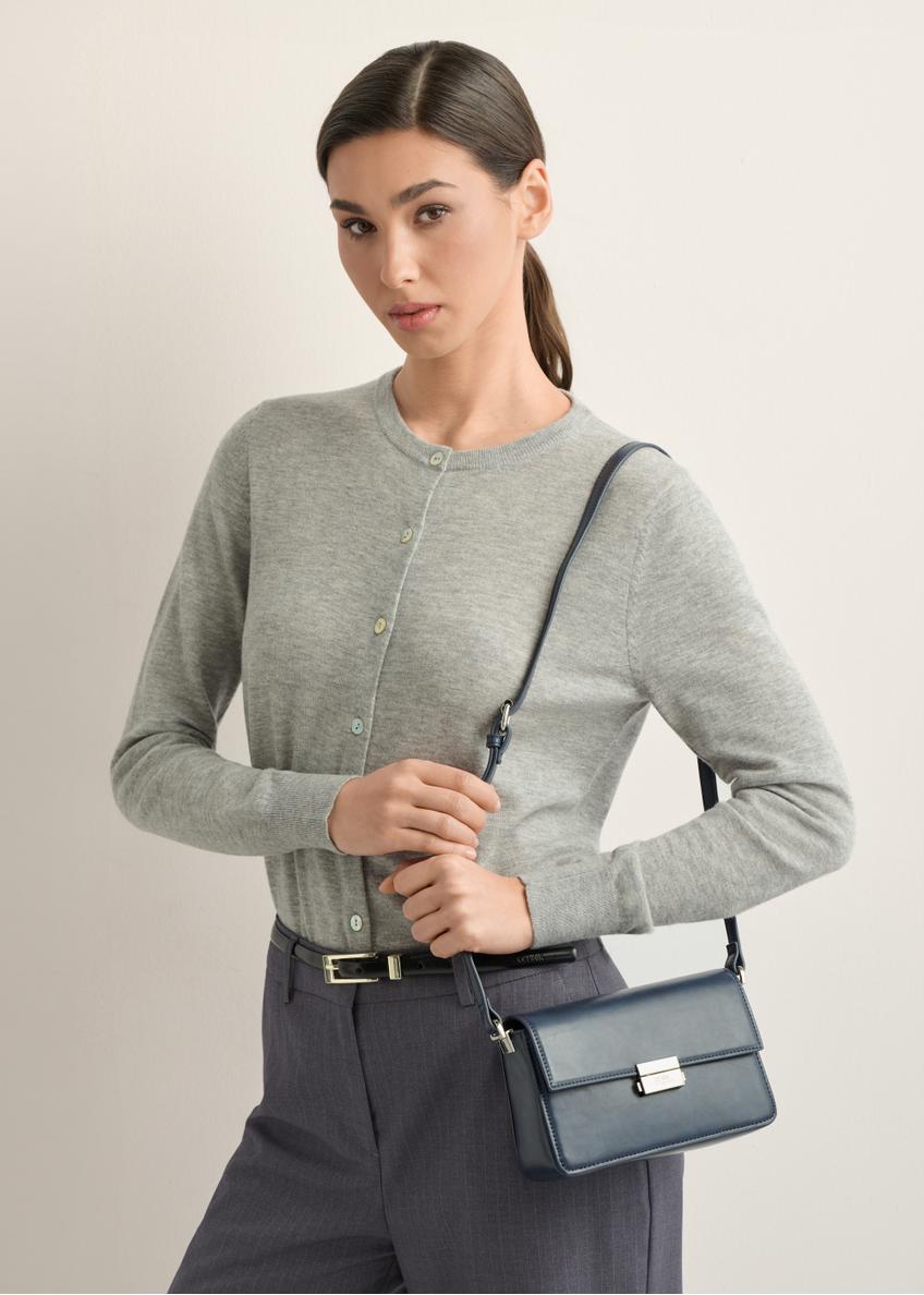 Elegantná tmavomodrá dámska kabelka TOREC-1251-7E(Z26)