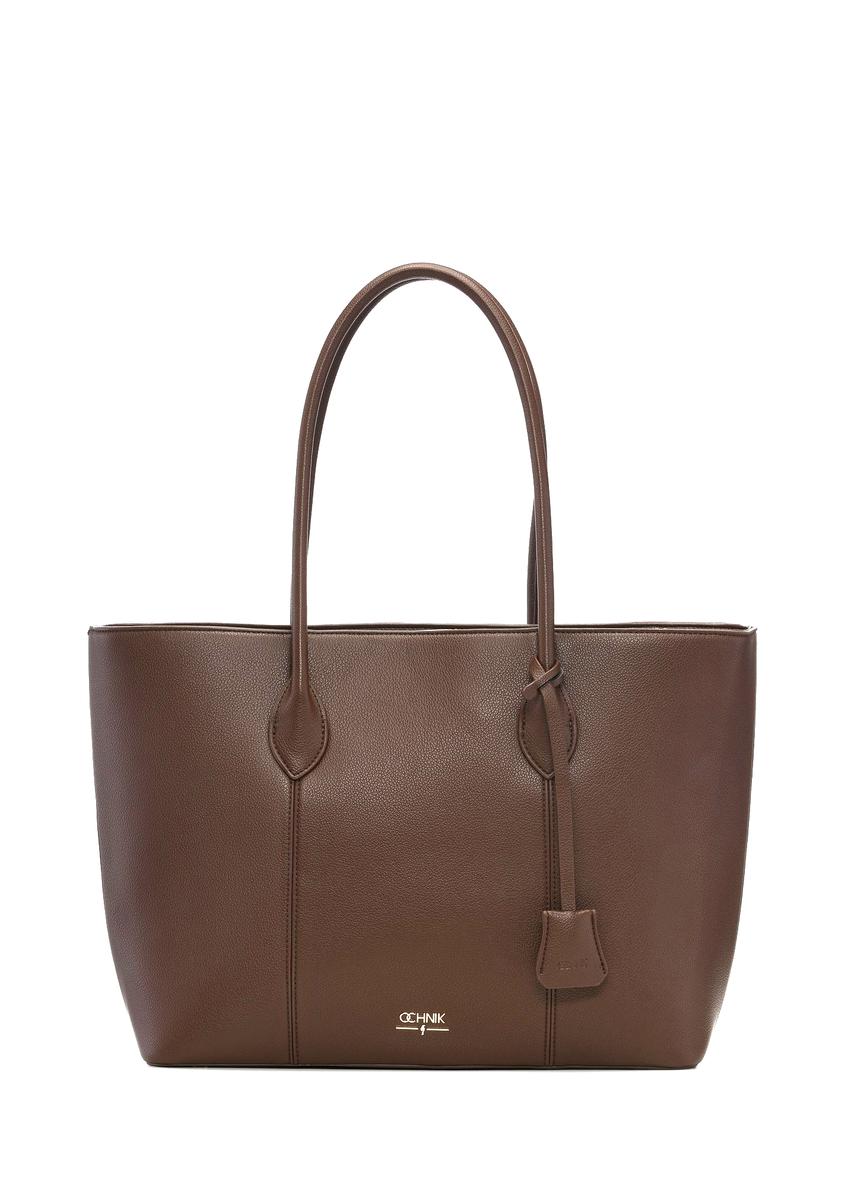 Dámska hnedá kabelka shopper TOREC-1241-1H(Z26)
