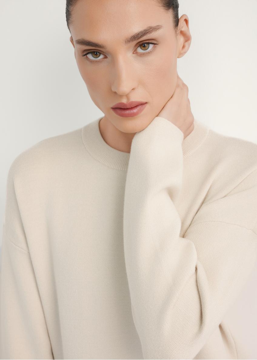 Dámske béžové šaty SUKDT-0260-1A(W26)