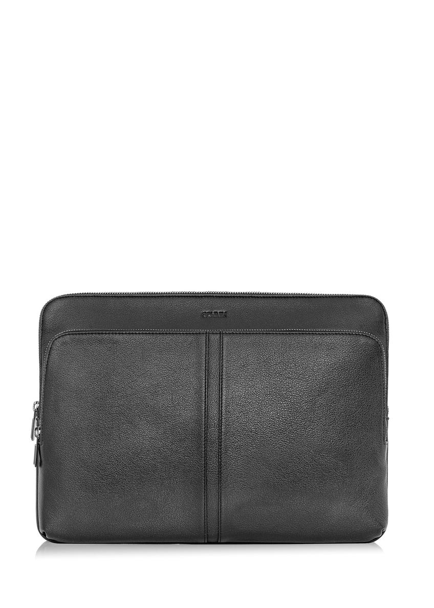 Čierna kožená aktovka na notebook TORMS-0455-99 (W25)