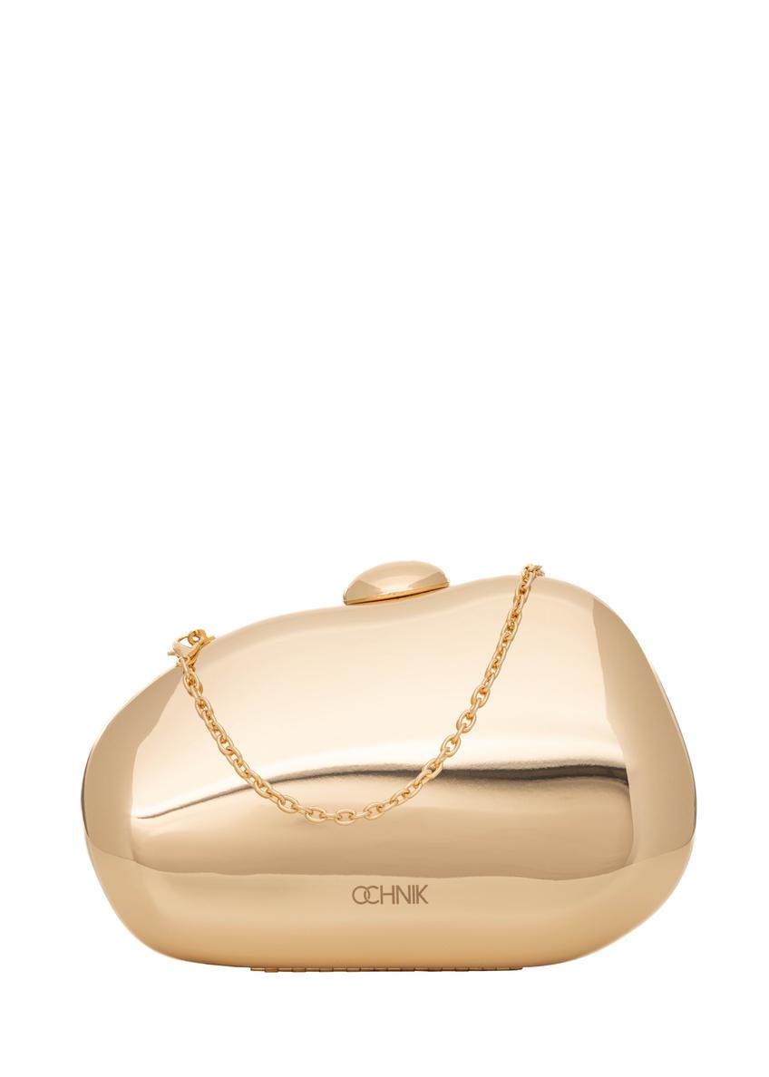 Malá oválna zlatá dámska kabelka TOREC-1211-2X(W26)