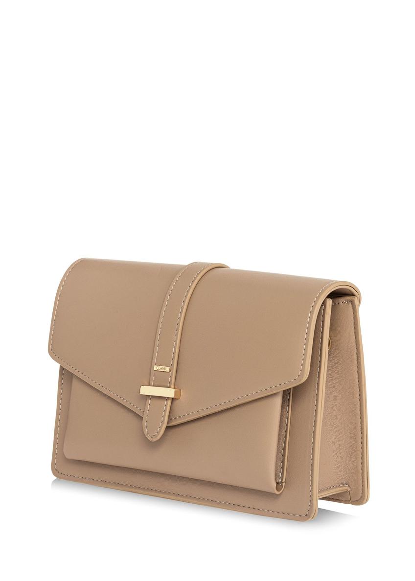 Malá crossbody kabelka v nude farbe TOREC-1004-82 (W25)