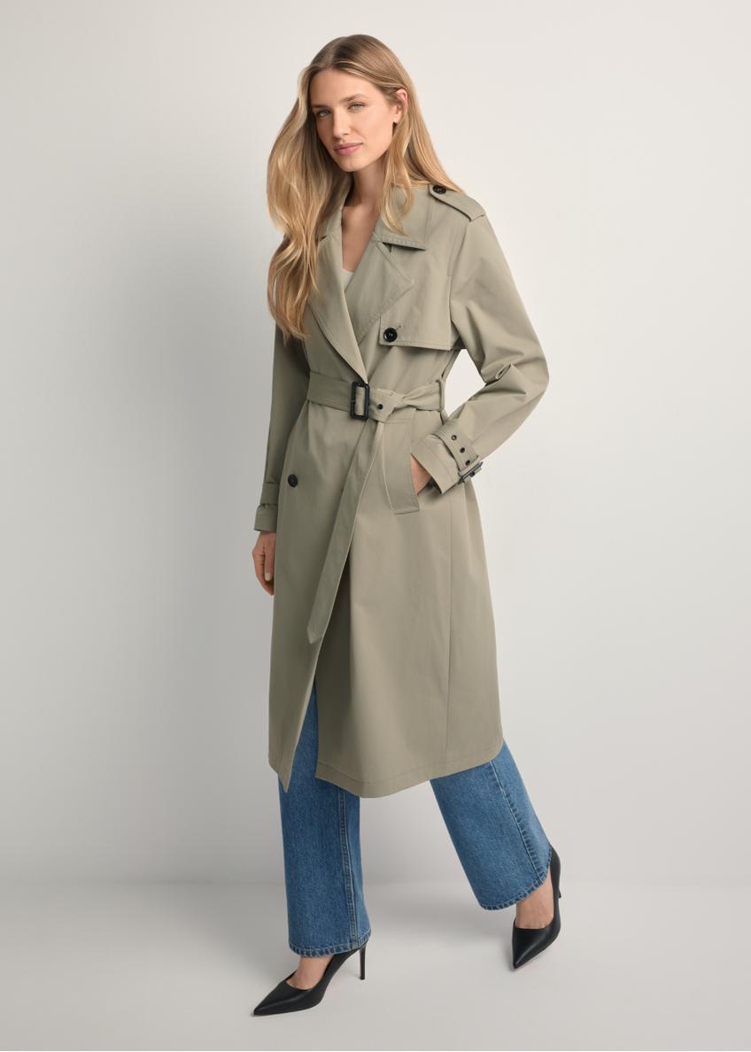 Dámsky dlhý šalviový kabát KURDT-0512-8F(W26)