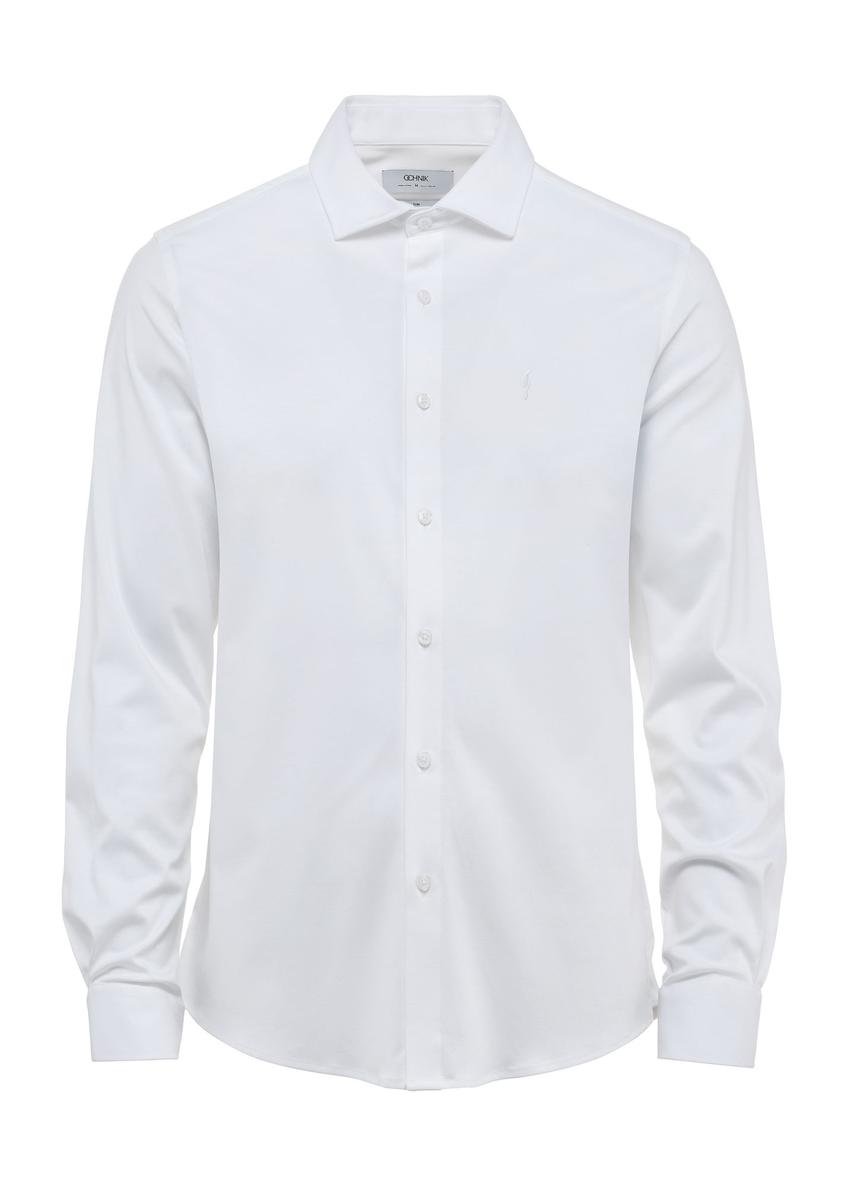 Biela elegantná pánska košeľa KOSMT-0339-11(Z25)