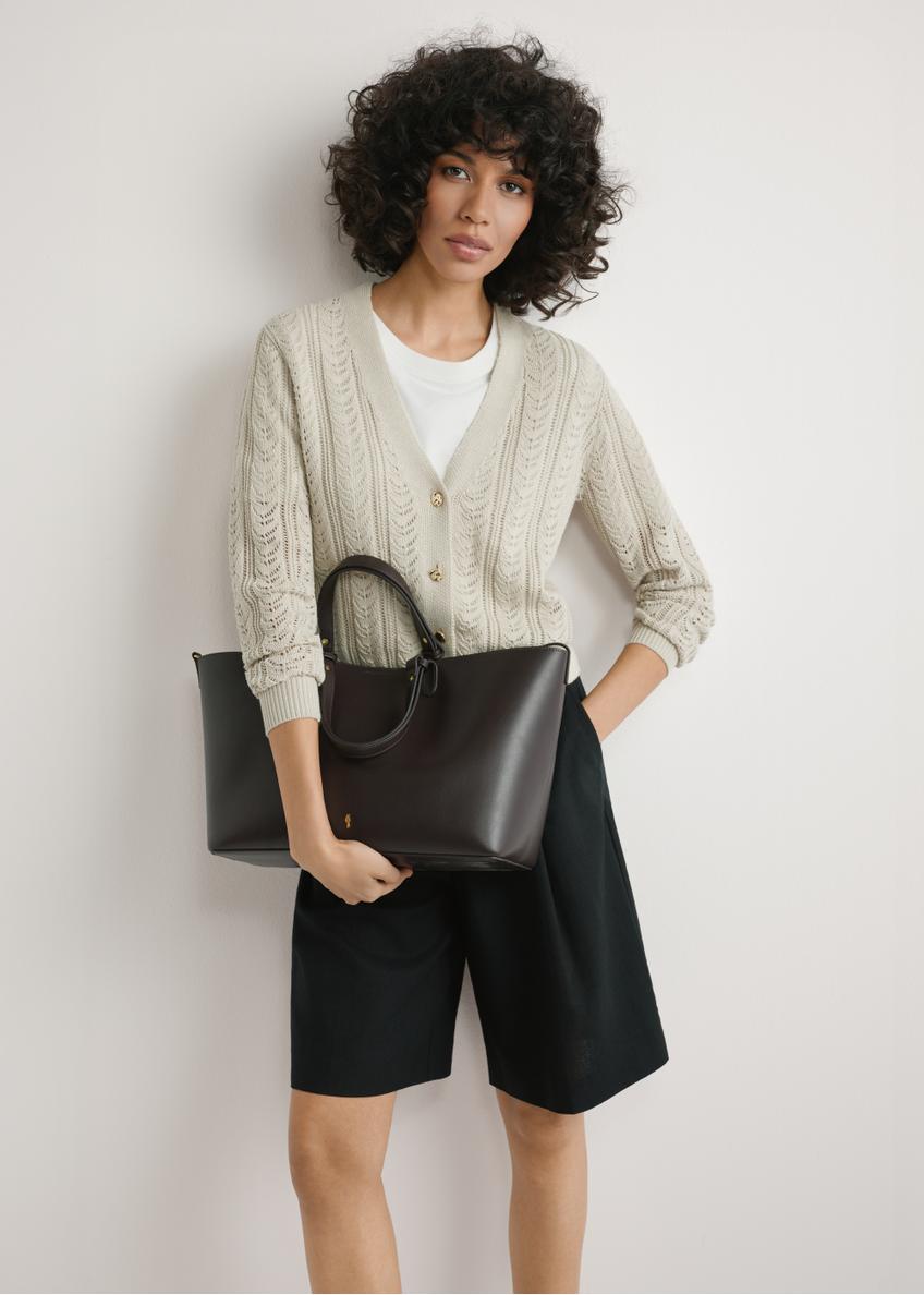 Hnedá dámska shopper kabelka TOREC-1240-1H(W26)