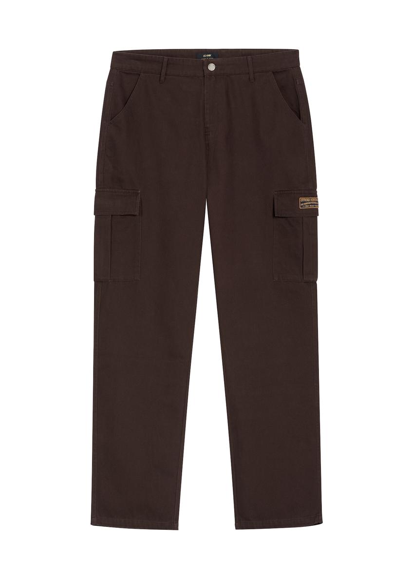 Hnedé pánske cargo nohavice SPOMT-0130-1I(Z26)