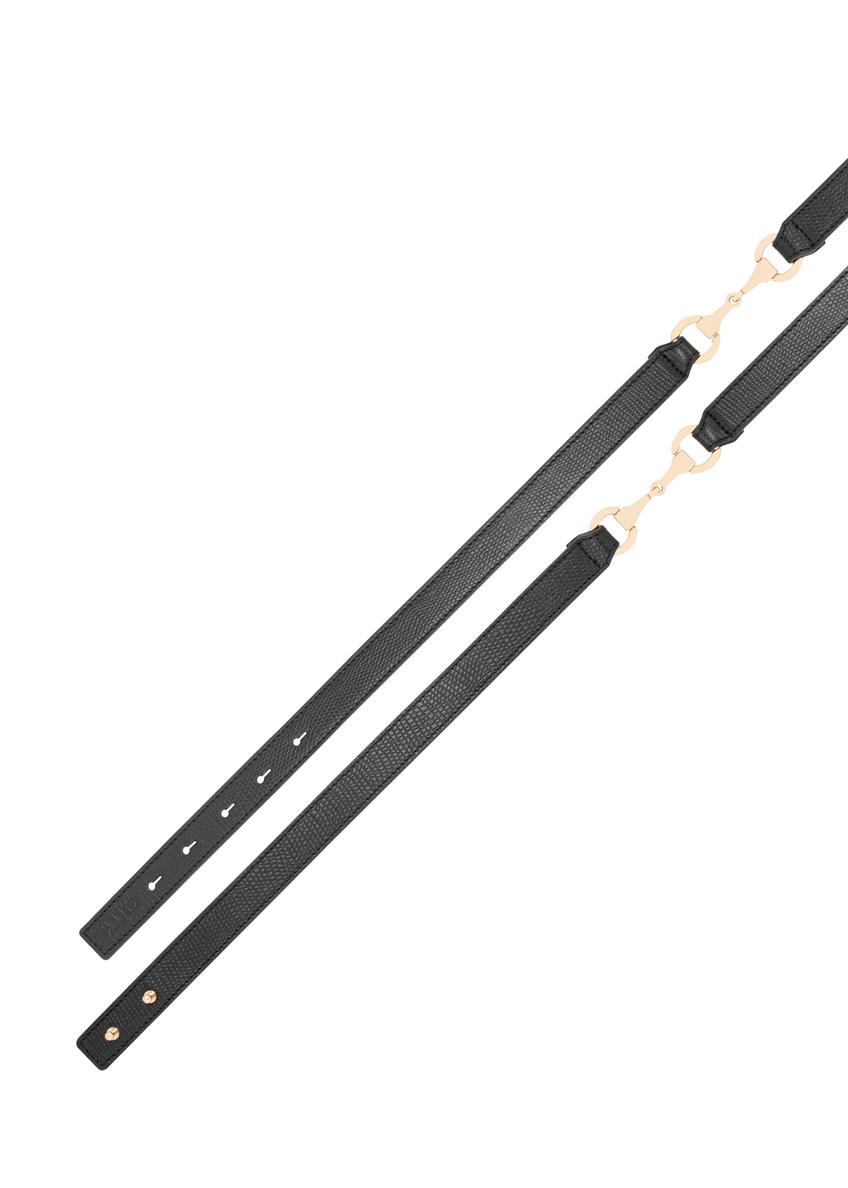 Čierny kožený dámsky opasok PASDS-0351-9H(Z26)