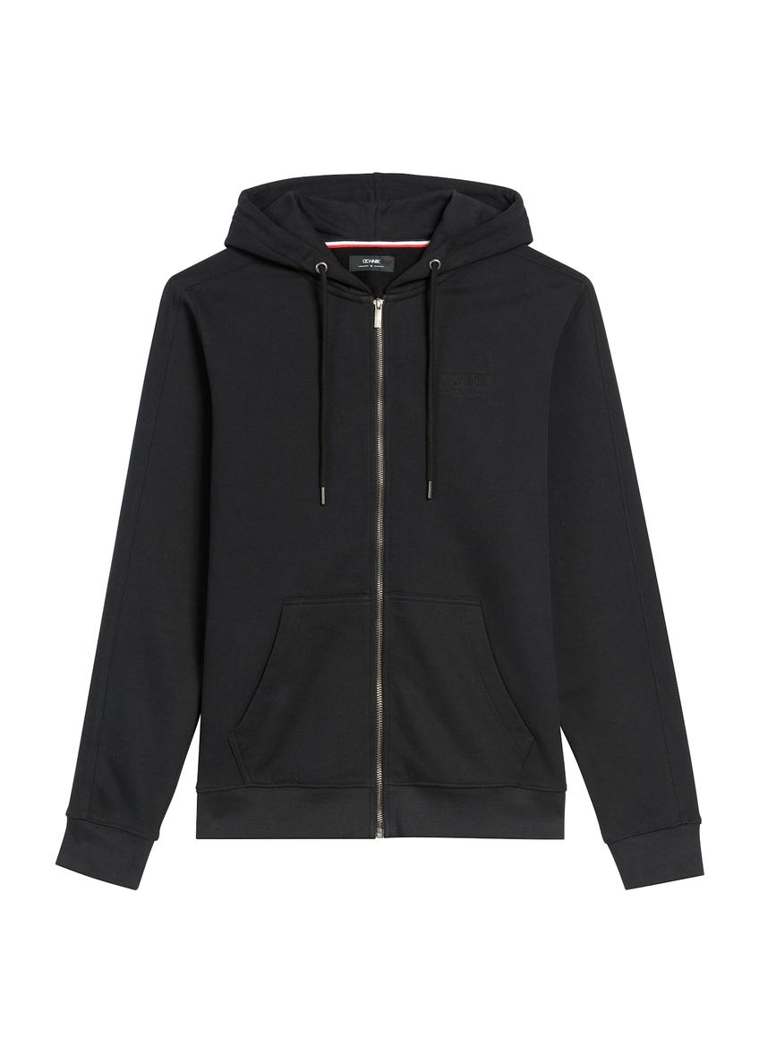 Čierna pánska mikina s kapucňou BLZMT-0074-99(Z25)