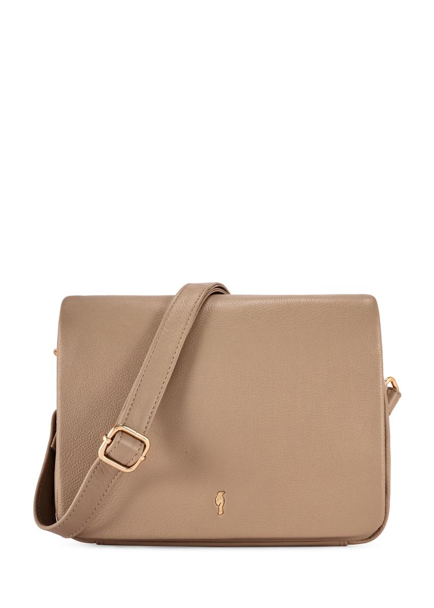 Beige Leder Damenhandtasche TORES-0911F-1B(W26)