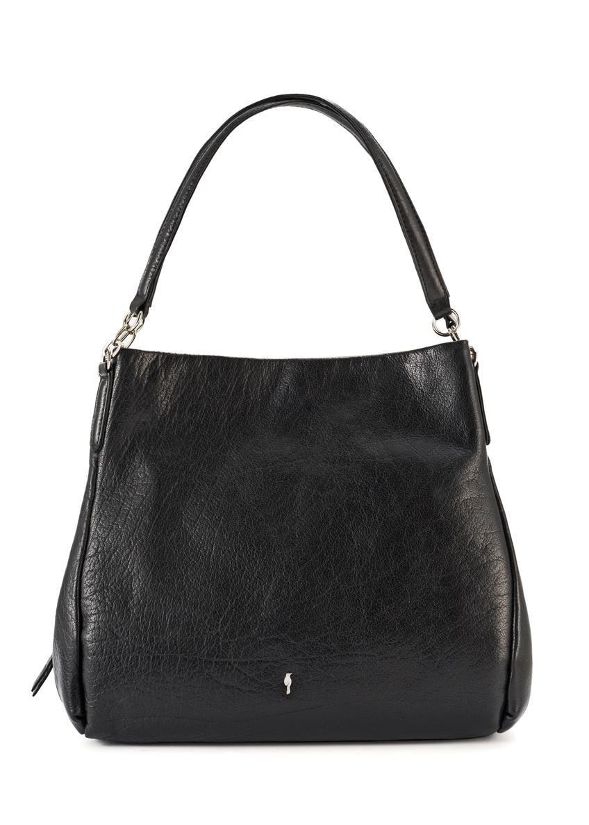 Čierna kožená dámska shopper kabelka TORES-0636D-99(Z25)