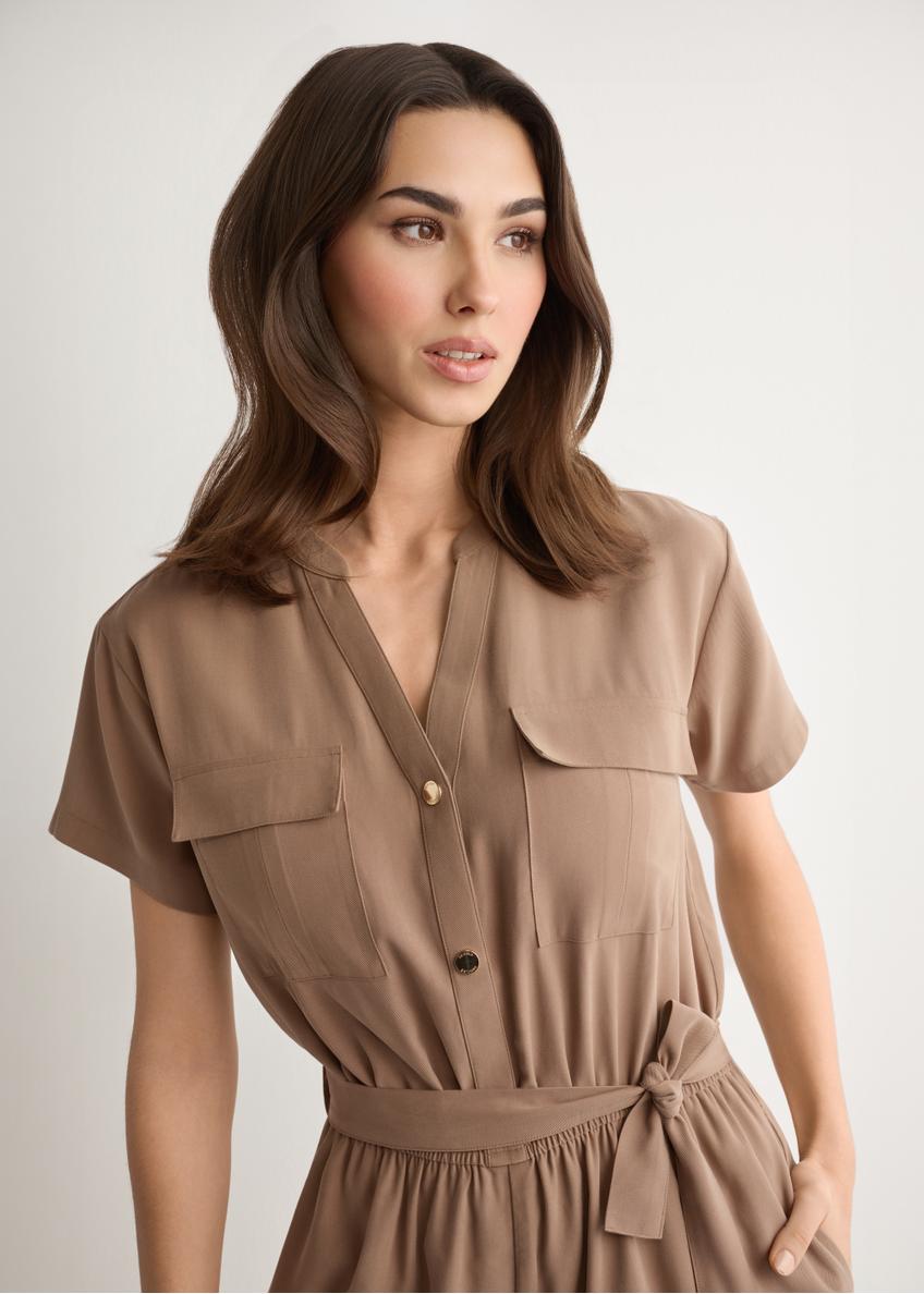 Krátky dámsky overal z viskózy KOBDT-0014-1D(W26)