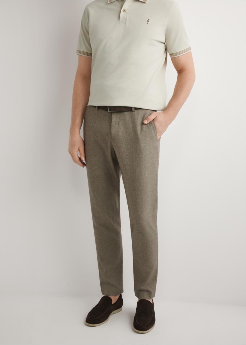 Pánske tmavohnedé oblekové nohavice SPOMT-0098-1I(W26)