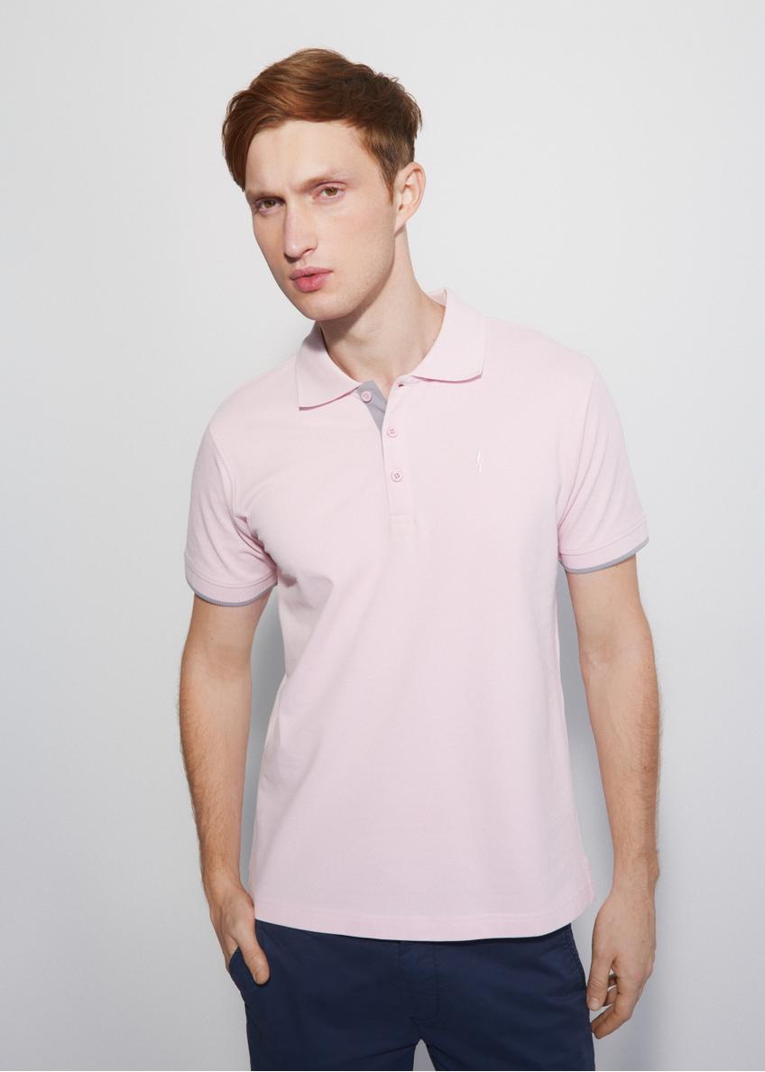 Ružové pánske polo tričko POLMT-0045A-34(W24)-01