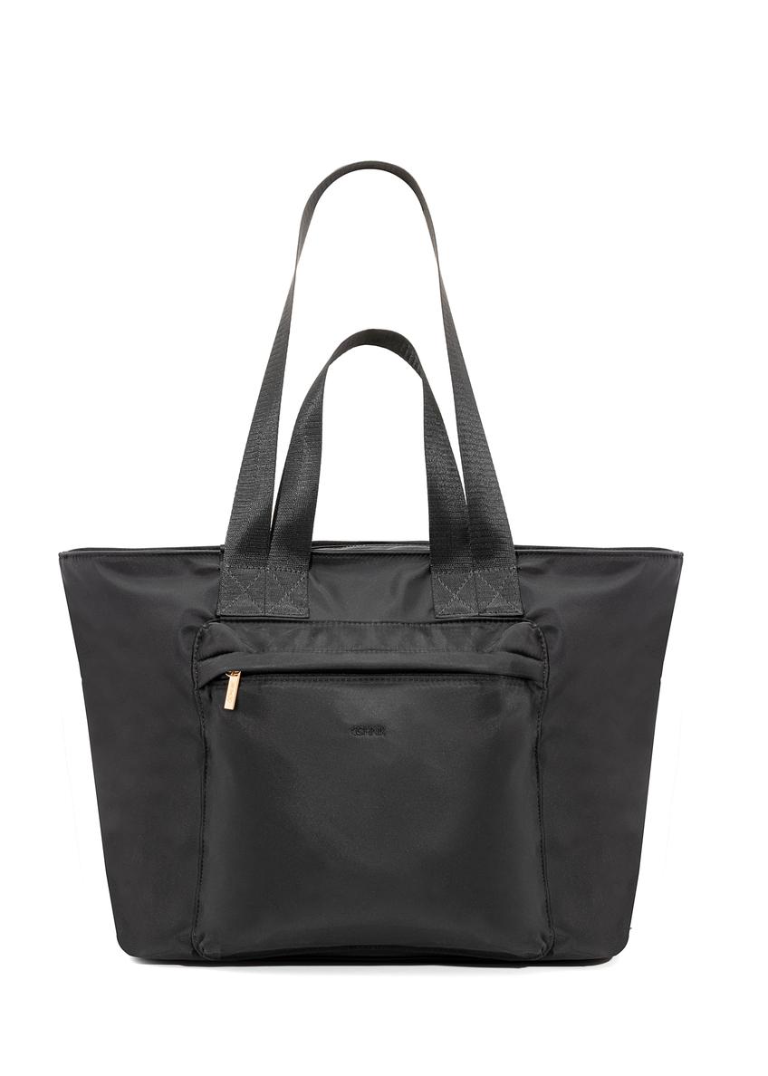 Čierna veľká shopper kabelka TOREN-0325-99(Z25)