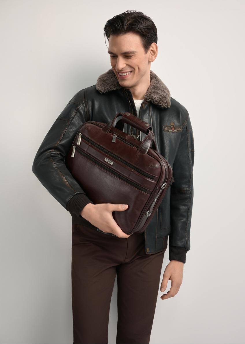 Hnedá kožená pánska taška TORMS-0483-89(Z25)