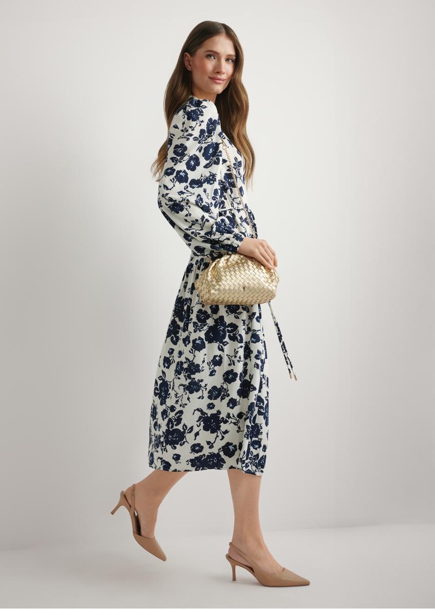 Kožená zlatá pletená dámska kabelka TORES 1291-2X(W26)