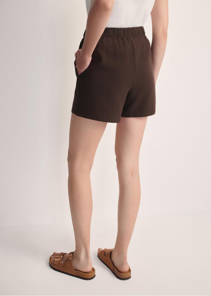 Hnedé dámske šortky SZODT-0015-12(W25)