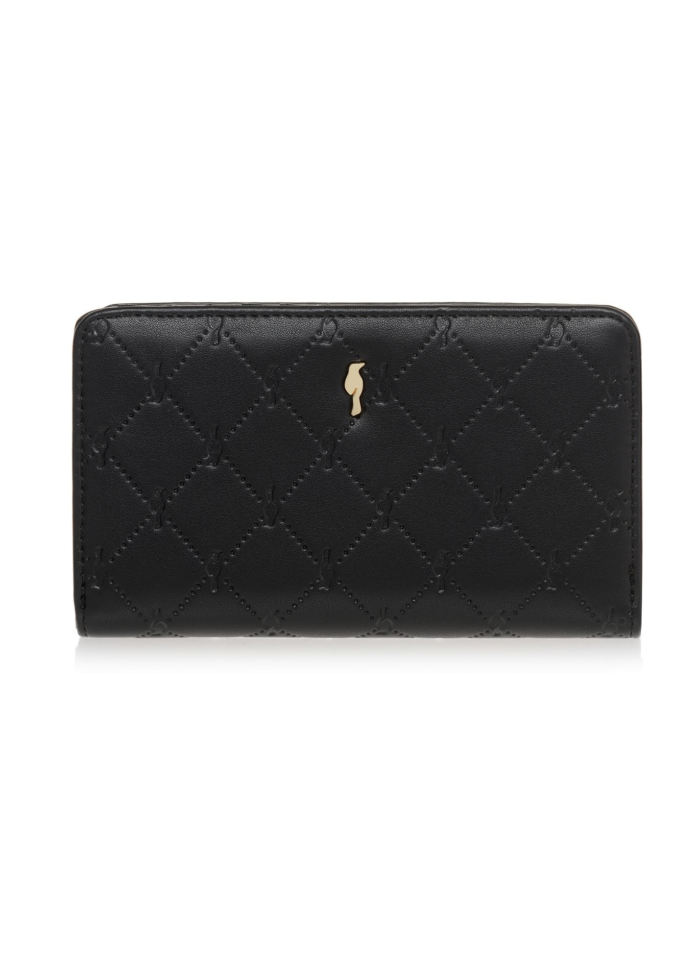 Čierna dámska peňaženka s monogramom POREC-0348A-99(Z25)