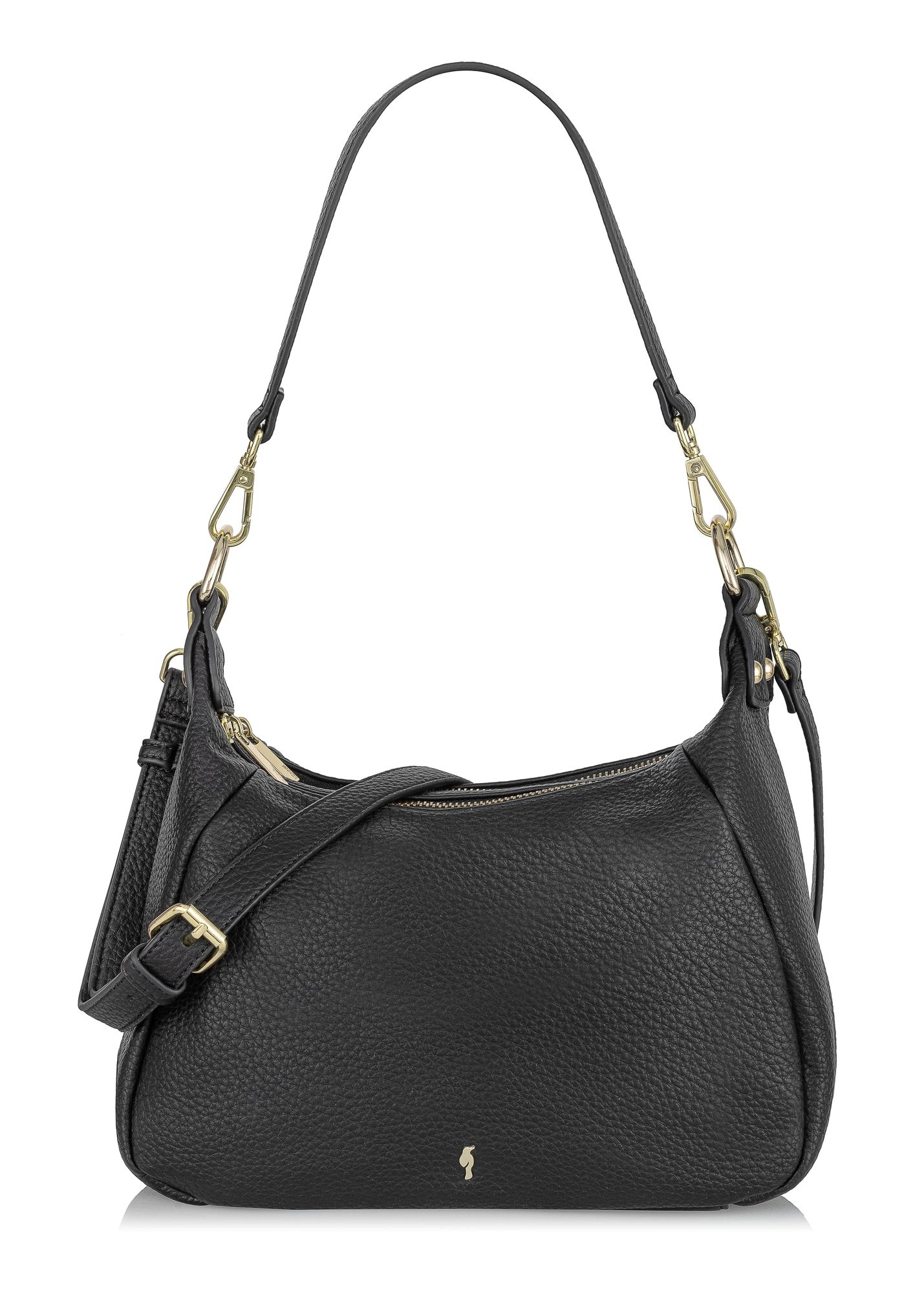 Mäkká čierna kabelka na rameno TOREC-0885A-99(W25)