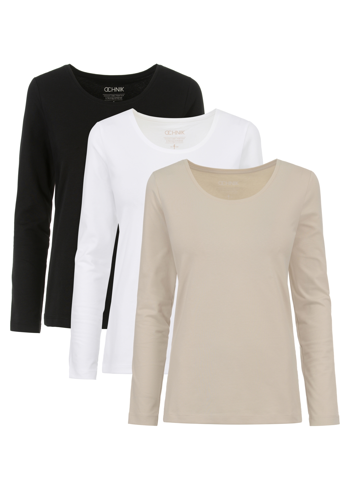 Trojbalenie dámskych long sleeve ZESDT-0023-15(KS)