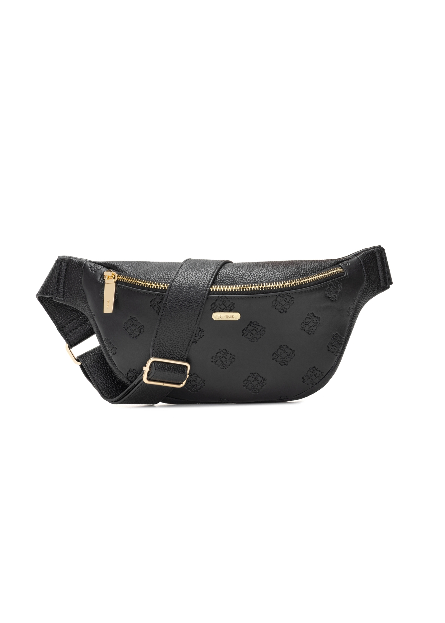 Dámska čierna ľadvinka s monogramom TOREC-1158-9P(W26)
