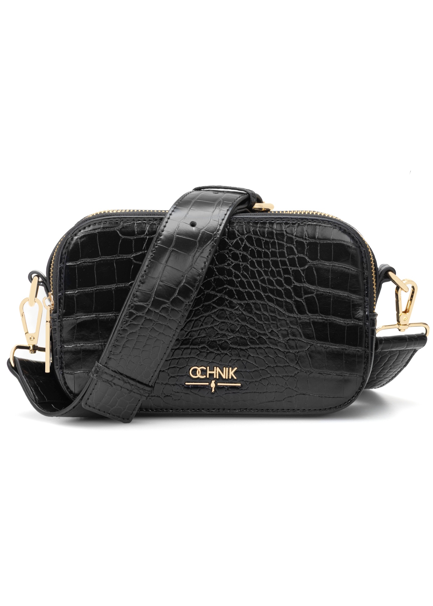 Čierna malá dámska kabelka croco TOREC-1172-9G(W26)