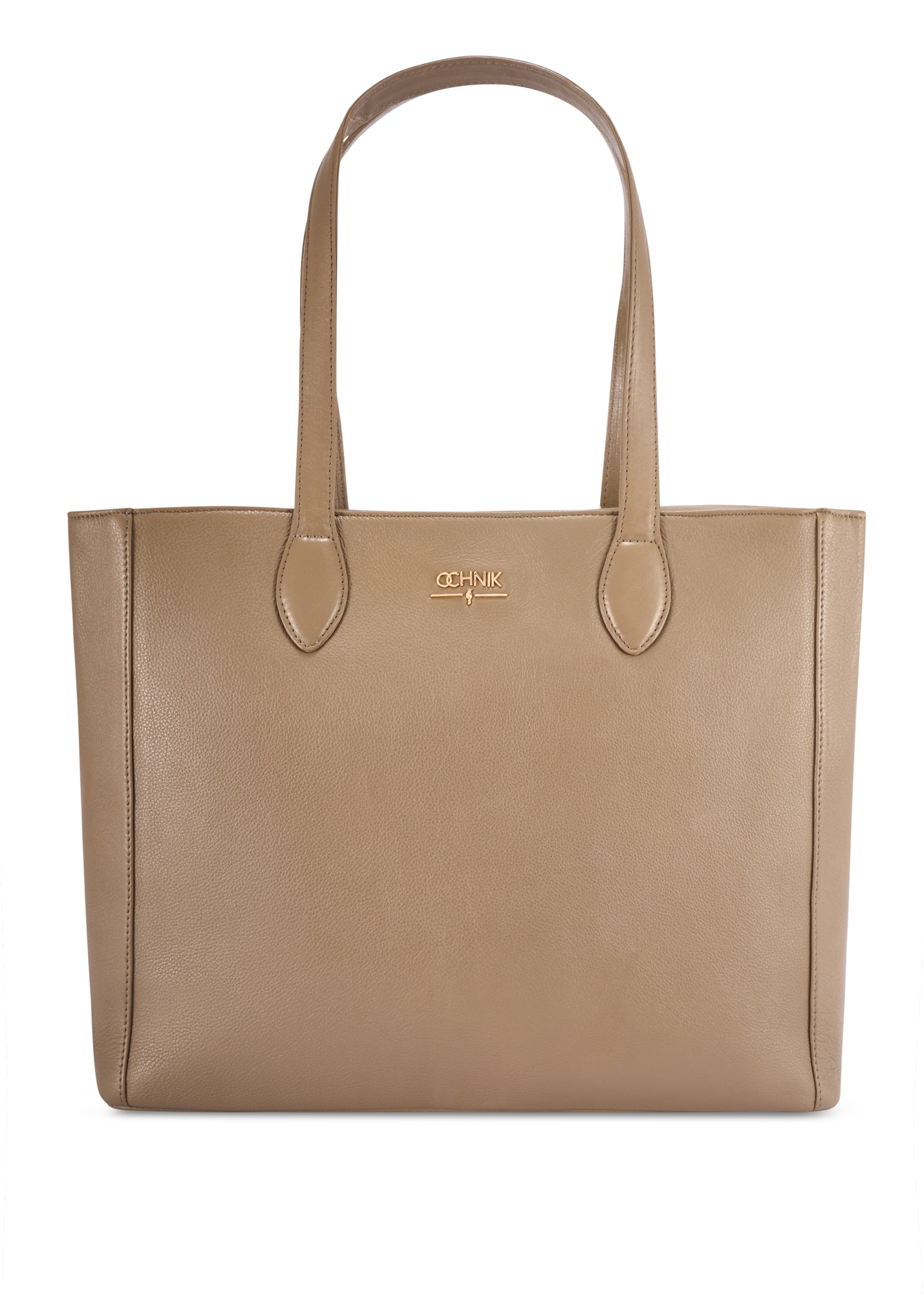 Dámska kožená kabelka shopper tmavo béžovej farby TORES-0971F-1K(W26)