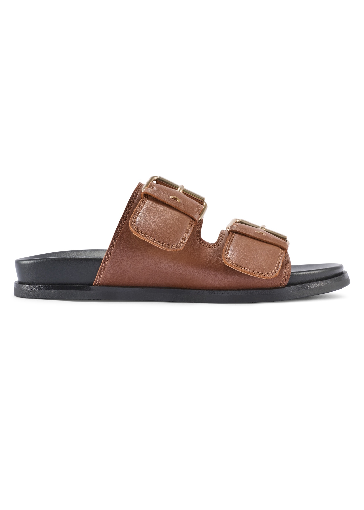 Kožené dámske šľapky vo farbe camel BUTYD-1161-1D(W26)