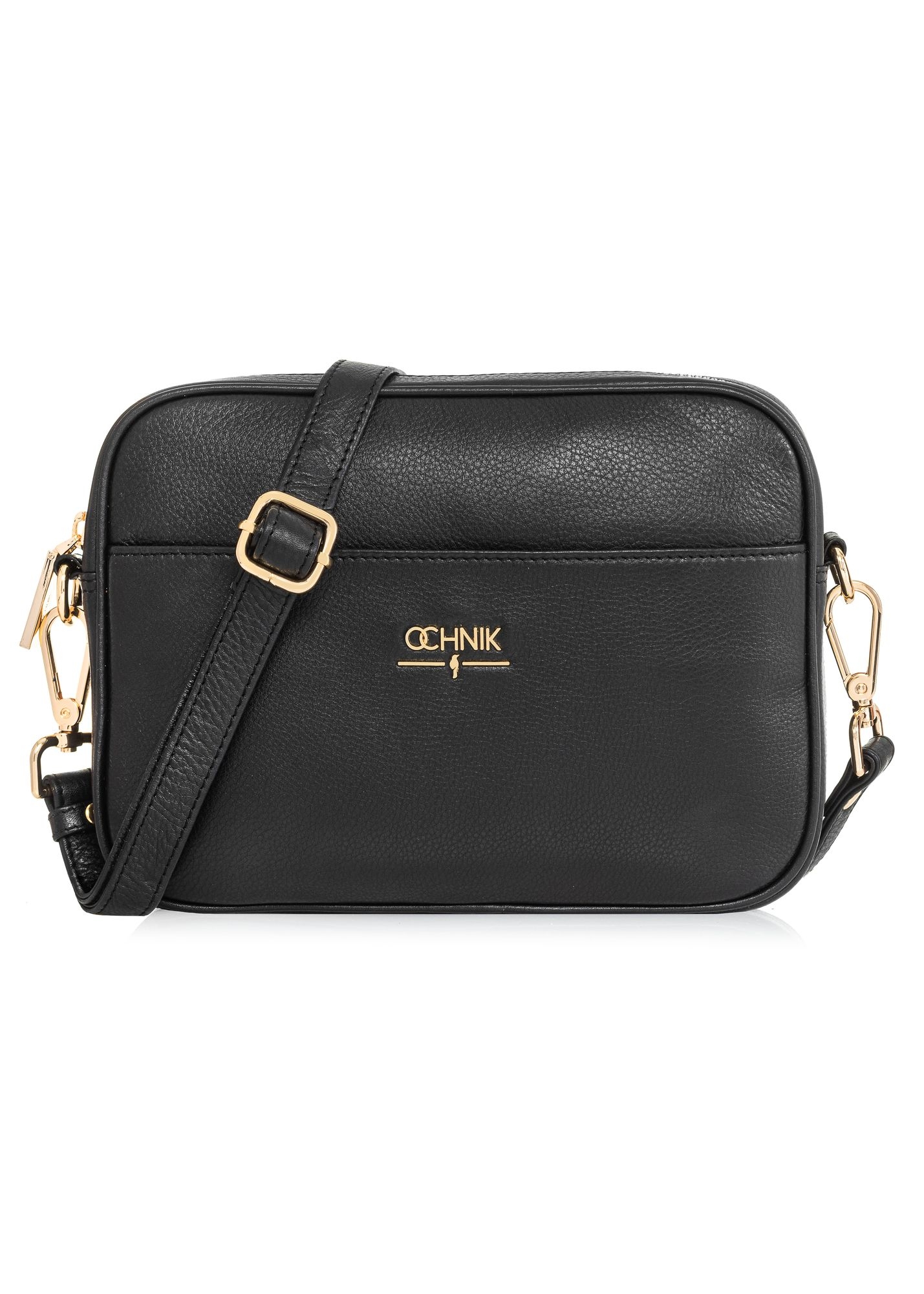 Čierna kožená crossbody kabelka TORES-1079D-99(W25)