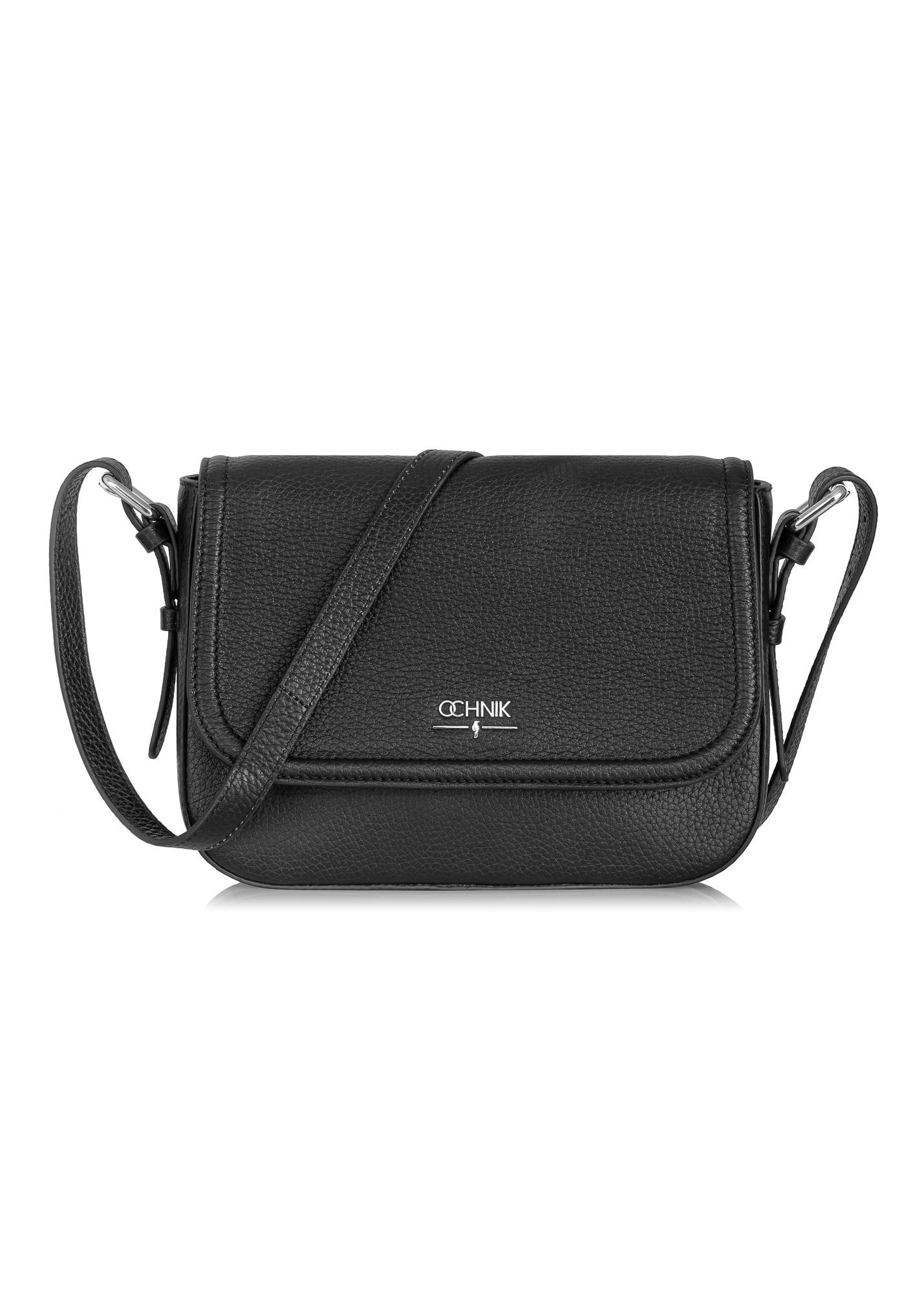 Čierna kožená dámska crossbody kabelka TORES-0985D-99(Z25)