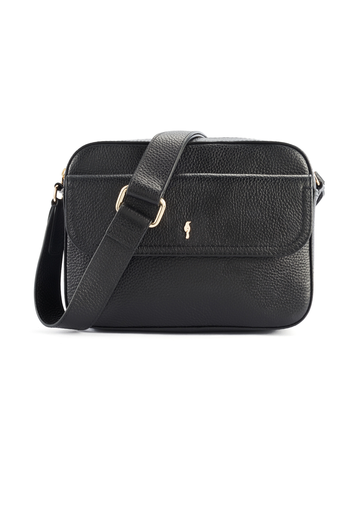 Dámska kožená čierna crossbody kabelka TORES-1155-99(Z25)