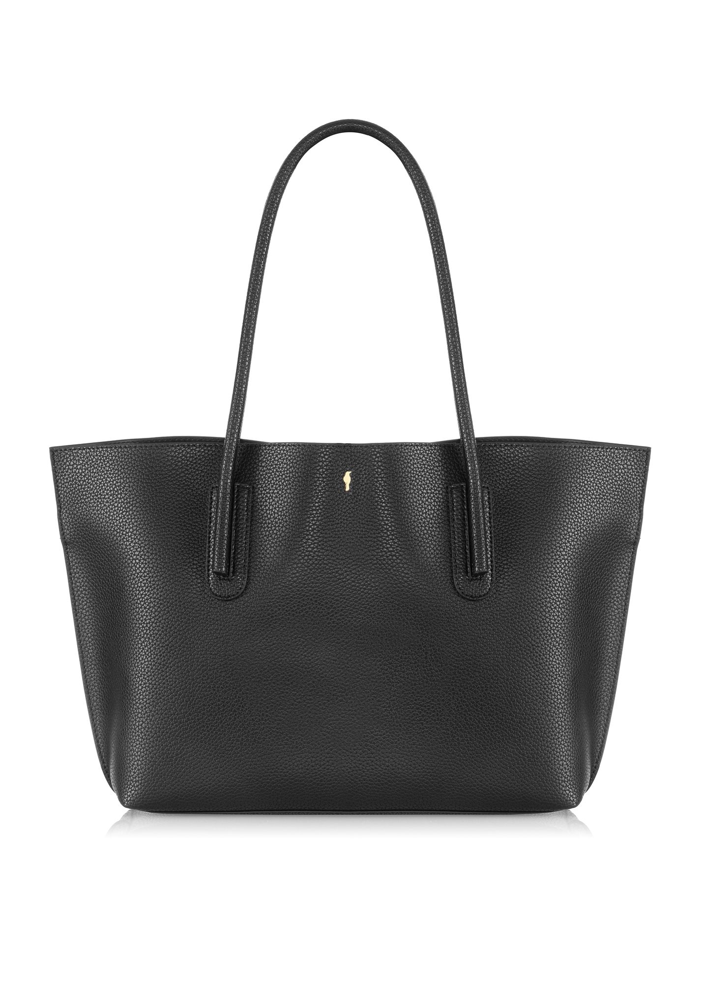 Čierna dámska kabelka typu shopper TOREC-0938-99(W26)