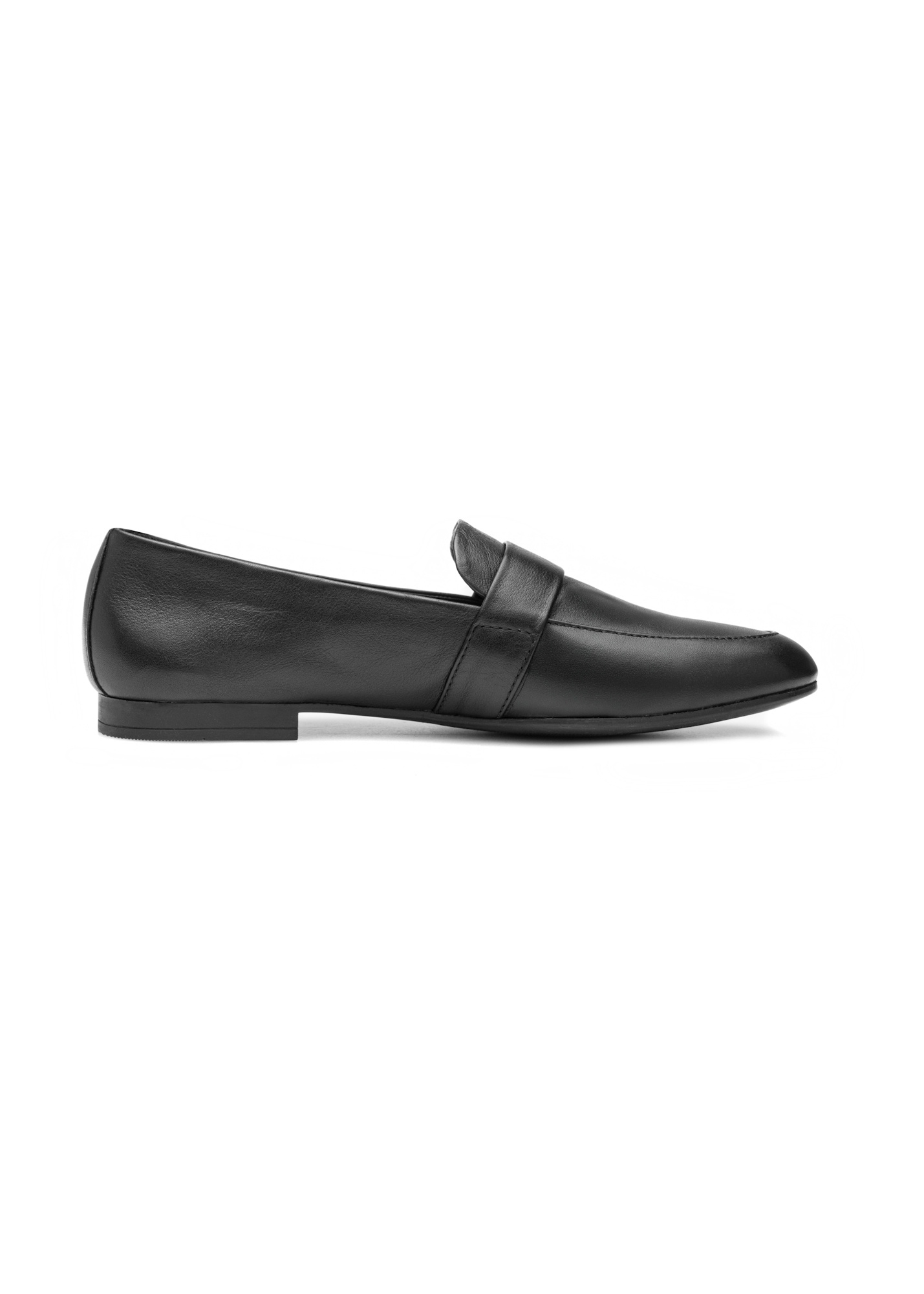 Dámske čierne kožené mokasíny BUTYD-1074A-99(W26)